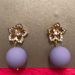Jewelry - Purple Drop Earrings with Star Accent Jewelry - Purple Drop Earrings with Star Accent